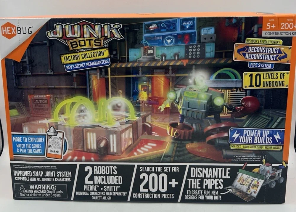 HEXBUG Junk Bots Factory Collection Rev's Secret Headquarters 200+ Pieces Set
